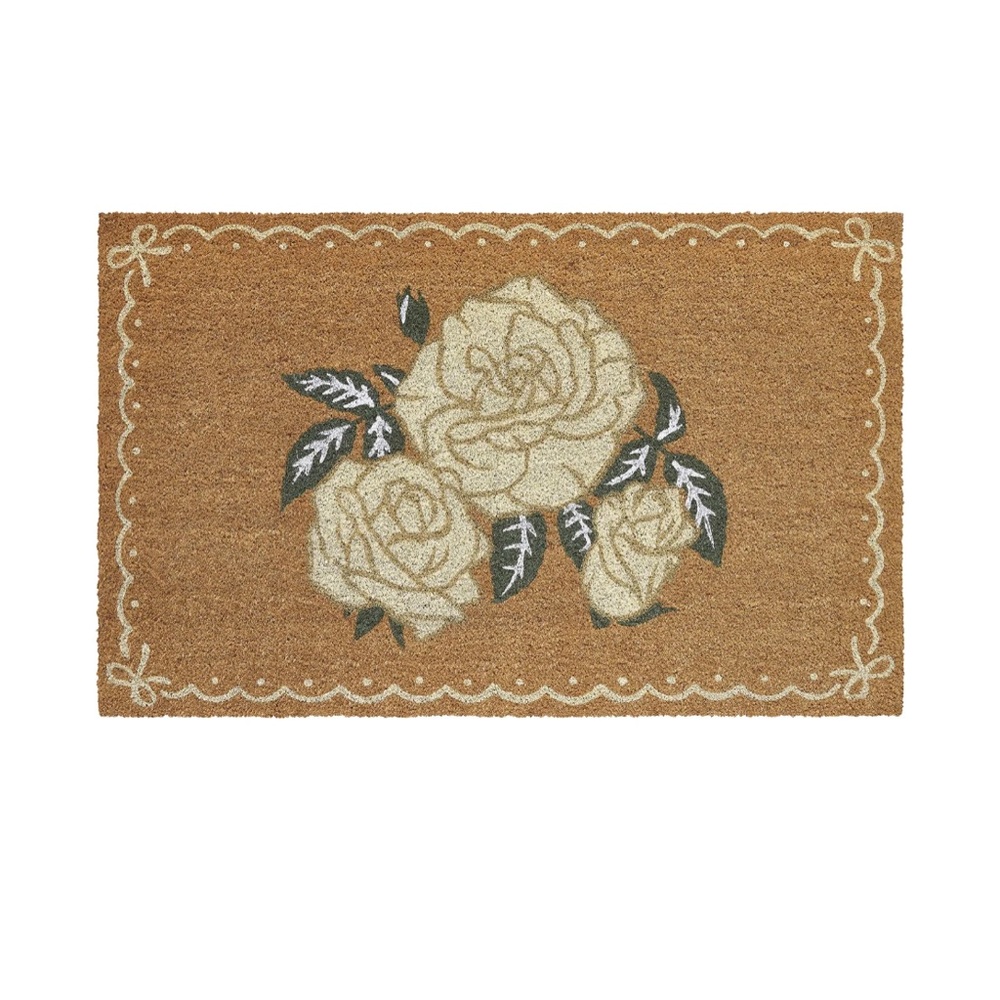 My Texas House Multi Dainty Rose Outdoor Coir Mat, 18”x30” - Walmart